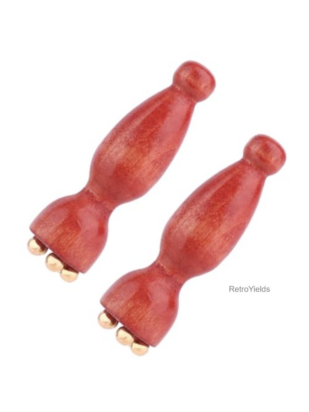Sandalwood Facial Massage Tools Set with Copper Beads